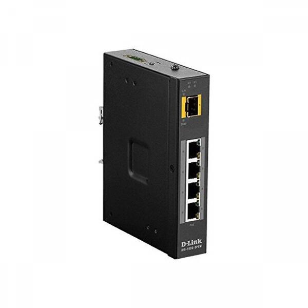 Switch D-link DIS-100G-5PSW, 5 Porturi, Unmanaged, 4 x PoE, Gigabit