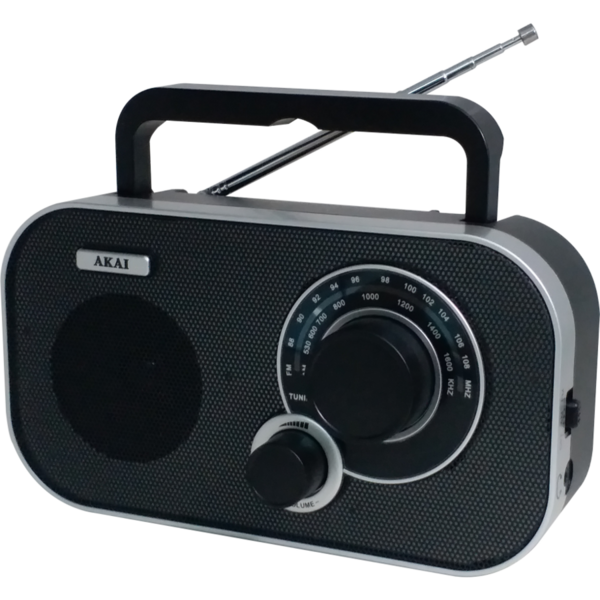 Radio analog FM / AM portabil Akai APR-5112, alimentare retea sau baterii, Aux in, jack casti, antena telescopica
