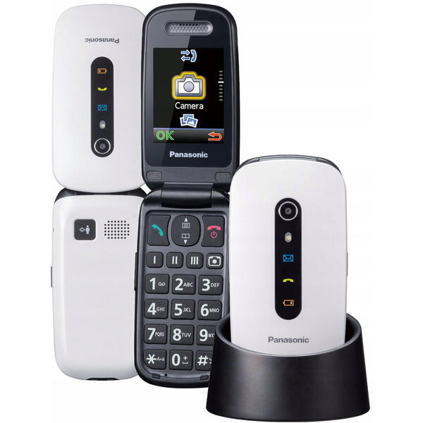Telefon mobil, Panasonic, KX-TU466EXWE, Single SIM, Alb