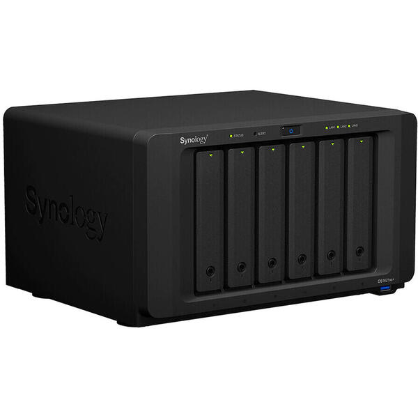 Network Attached Storage Synology DiskStation DS1621XS+, Procesor Intel Xeon D-1527 2.4 GHz, 8 GB DDR4, 6-Bay, 2 x Gigabit LAN, 3 x USB 3.0, 2 x eSATA, PCIe Expansion