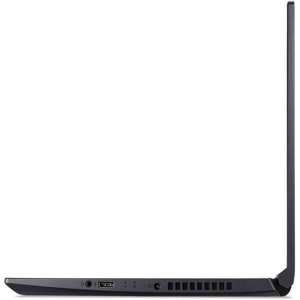 Laptop Acer Gaming 15.6'' Aspire 7 A715-41G, FHD IPS, Procesor AMD Ryzen™ 5 3550H (4M Cache, up to 3.7 GHz), 8GB DDR4, 256GB SSD, GeForce GTX 1650 4GB, No OS, Charcoal Black