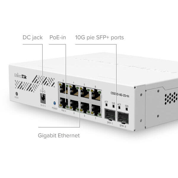 Switch MikroTik CSS610-8G-2S+IN, Gigabit, 8 Porturi