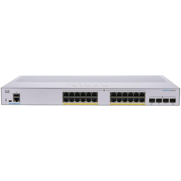 Switch Cisco CBS250-24P-4G-EU, 24 Porturi, PoE+