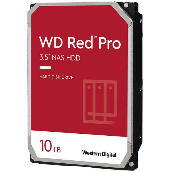 Western Digital HDD WD Red Pro 10TB, 7200RPM, 256MB cache, 3.5 inch, SATA-III