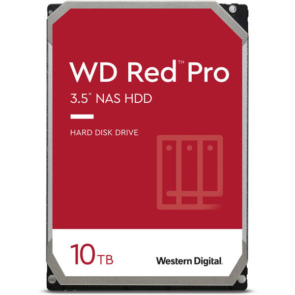 Western Digital HDD WD Red Pro 10TB, 7200RPM, 256MB cache, 3.5 inch, SATA-III