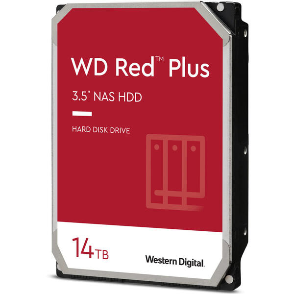 Western Digital HDD WD Red™ Plus 14TB, 7200RPM, 512MB cache, SATA-III