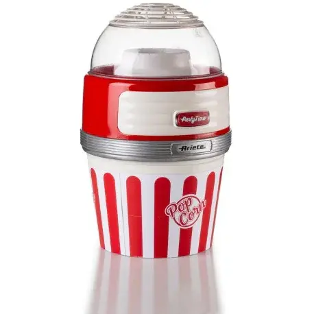 Ariete 2957.RD Party Time filtru de popcorn, 1100W, sistem de aer cald, capac de măsurare, roșu / alb