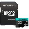 Card de memorie ADATA Premier Pro, MicroSDHC, 32GB, UHS-I, U3 + Adaptor microSD