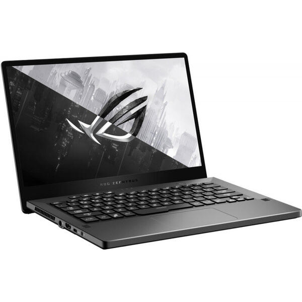 Laptop ASUS Gaming 14'' ROG Zephyrus G14 GA401QE, FHD 144Hz, Procesor AMD Ryzen™ 7 5800HS (16M Cache, up to 4.4 GHz), 16GB DDR4, 512GB SSD, GeForce RTX 3050 Ti 4GB, Win 10 Home, Eclipse Gray AniMe Matrix