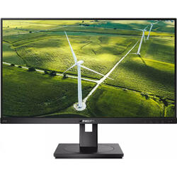 Monitor IPS LED Philips 23.8" 242B1G/00, Full HD (1920 x 1080), VGA, DVI, HDMI, DisplayPort, Boxe, Pivot, 75 Hz (Negru)