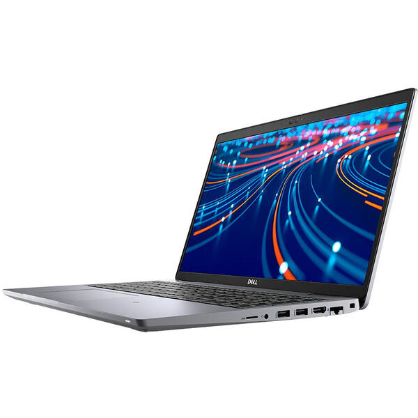 Laptop Dell Latitude 5520 (Procesor Intel® Core™ i7-1185G7 (12M Cache, up to 4.80 GHz), 15.6" FHD, 16GB, 512GB SSD, Intel Iris Xe Graphics, FPR, Win 10 Pro, Gri)