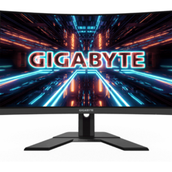 Monitor Gaming VA LED GIGABYTE 27" G27QC A, QHD (2560 x 1440), HDMi, DisplayPort, Boxe, Ecran curbat, 165 Hz, 1 ms (Negru)