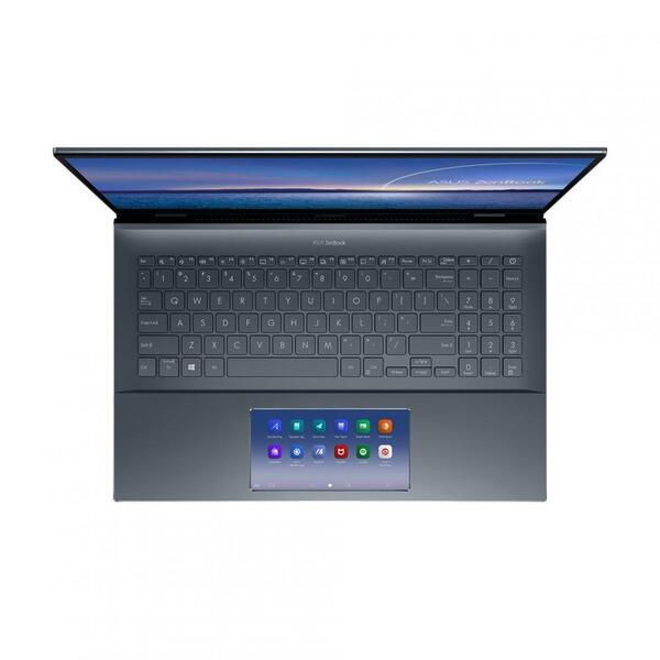 Ultrabook ASUS 15.6'' ZenBook Pro 15 UX535LI, UHD OLED Touch, Procesor Intel® Core™ i7-10870H (16M Cache, up to 5.00 GHz), 16GB DDR4, 512GB SSD, GeForce GTX 1650 Ti 4GB, Win 10 Pro, Pine Grey