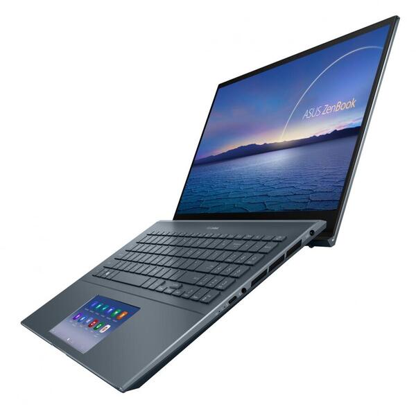 Ultrabook ASUS 15.6'' ZenBook Pro 15 UX535LI, UHD OLED Touch, Procesor Intel® Core™ i7-10870H (16M Cache, up to 5.00 GHz), 16GB DDR4, 1TB SSD, GeForce GTX 1650 Ti 4GB, Win 10 Pro, Pine Grey