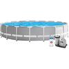 Set piscina supraterana cu cadru metalic Intex 549 x 122 cm, pompa, filtru, scara, prelata