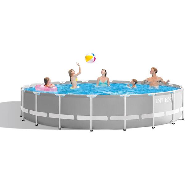 Set piscina supraterana cu cadru metalic Intex 549 x 122 cm, pompa, filtru, scara, prelata