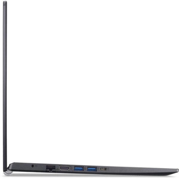 Laptop Acer 15.6'' Aspire 5 A515-56, FHD IPS, Procesor Intel® Core™ i5-1135G7 (8M Cache, up to 4.20 GHz), 8GB DDR4, 256GB SSD, Intel Iris Xe, No OS, Charcoal Black