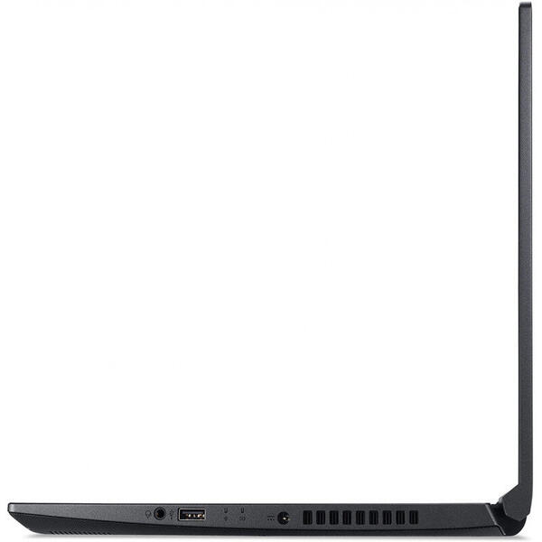 Laptop Acer Gaming 15.6'' Aspire 7 A715-75G, FHD, Procesor Intel® Core™ i5-10300H (8M Cache, up to 4.50 GHz), 8GB DDR4, 512GB SSD, GeForce GTX 1650 Ti 4GB, No OS, Black