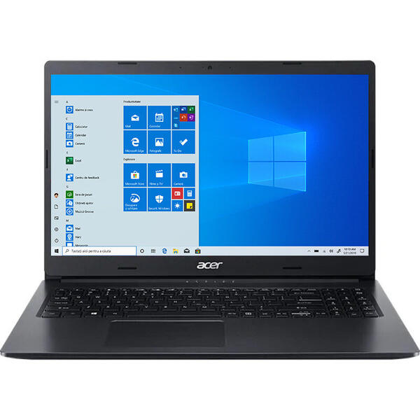 Laptop Acer 15.6'' Aspire 3 A315-23, FHD, Procesor AMD Ryzen™ 3 3250U (4M Cache, up to 3.5 GHz), 8GB DDR4, 256GB SSD, Radeon, Win 10 Home, Charcoal Black