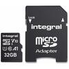 Card de memorie Integral 100V10 32GB Micro SDHC Clasa 10 UHS-I + Adaptor SD