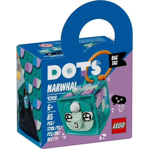 LEGO® LEGO DOTS - Breloc Narval 41928, 85 piese