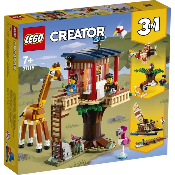LEGO® LEGO Creator 3 in 1 - Casuta in copac cu animale salbatice din safari 31116, 397 piese