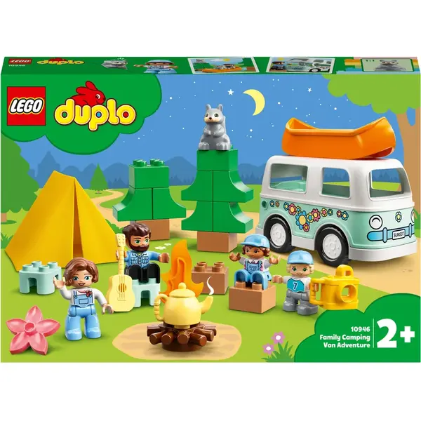 LEGO® LEGO DUPLO Town - Aventura cu rulota de vacanta a familiei, 30 piese, 10946