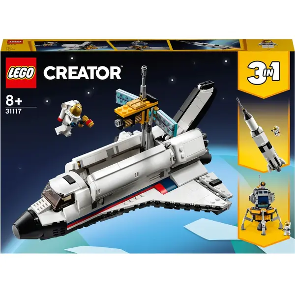 LEGO® LEGO Creator 3 in 1 - Aventura cu naveta spatiala​ 31117, 486 piese