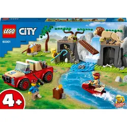 LEGO City - Masina de teren pentru salvarea animalelor salbatice 60301, 157 piese