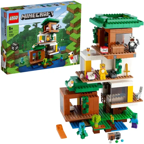 LEGO® LEGO Minecraft - Casuta din copac 21174, 909 piese