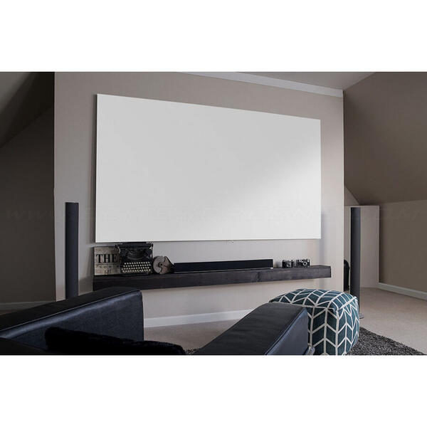 Ecran proiectie cu rama fixa, de perete, 221,7 x 124,9 cm, EliteScreens AR100WH2 cu Kit LED Backlight ZLED100H1 inclus