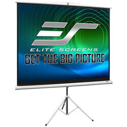 Ecran de proiectie trepied EliteScreens T136NWS1  marime vizibila 240cm x 240cm, rama alba