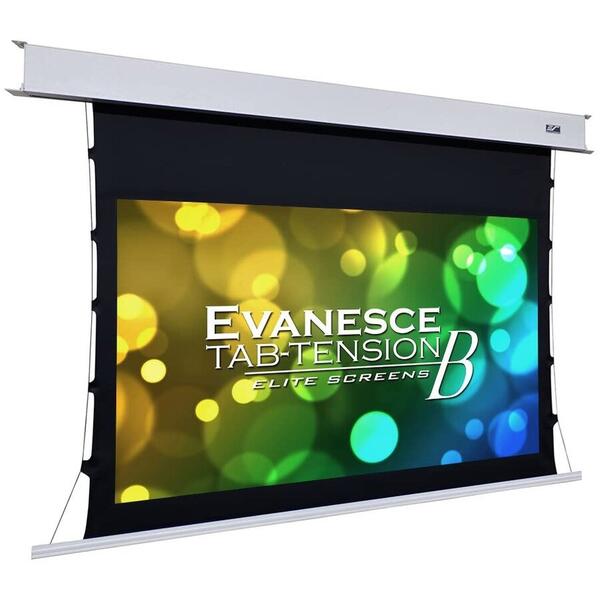 Ecran proiectie electric, 243.8 x 137 cm, incastrabil in tavan, Tensionat, EliteScreens Evanesce Tab-Tension B, 16:9