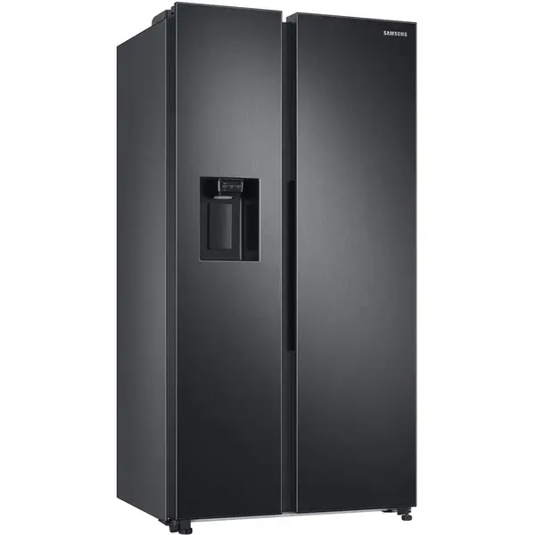 Side By Side Samsung RS68A8842B1/EF, 634 l, Clasa D, Full No Frost, Twin Cooling Plus, Conversie Smart 5 in 1, Metal Cooling, Precise cooling, SpaceMax, Compresor Digital Inverter, Dozator apa, Antracit