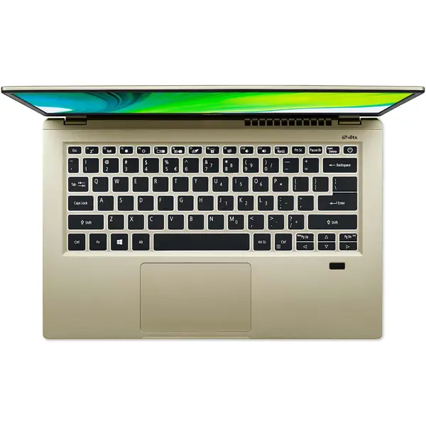 Laptop ultraportabil Acer Swift 3 SF314-510G cu procesor Intel® Core™ i7-1165G7 pana la 4.70 GHz, 14", Full HD, 16GB, 1TB SSD, Intel® Iris® Xe Graphics, Windows 10 Pro, Safari Gold