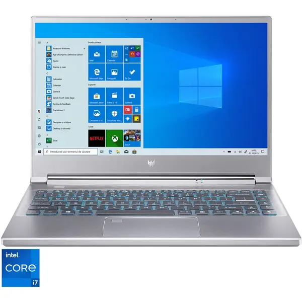 Laptop Gaming Acer Predator Triton 300 SE cu procesor Intel® Core™ i7-11370H, 14", Full HD, 144Hz, 16GB, 512GB SSD, NVIDIA® GeForce RTX™ 3060 6GB, Windows 10 Home, Silver