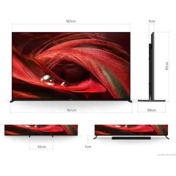 Televizor Sony 75X95J, 189 cm, Smart Google TV, 4K Ultra HD, LED, Clasa G