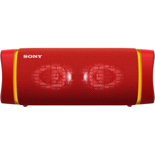 Boxa portabila Sony SRS-XB33R, Extra Bass, Efect de lumini, Rezistenta la apa IP67, Bluetooth 5.0, NFC, Autonomie 24 ore, Microfon, USB Type-C, Rosu