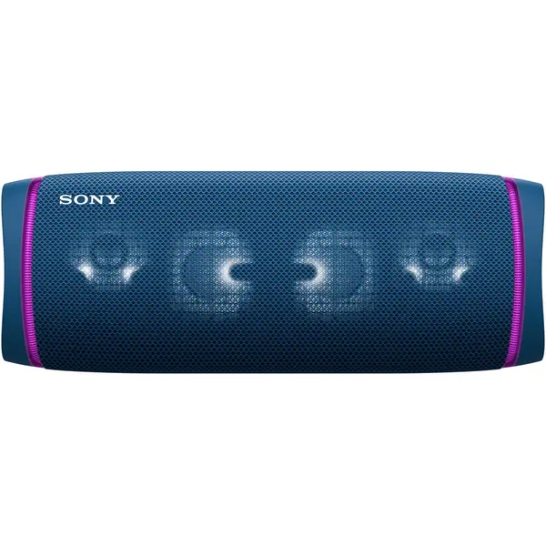 Boxa portabila Sony SRS-XB43L, Extra Bass, Efect de lumini, Rezistenta la apa IP67, Bluetooth 5.0, NFC, Autonomie 24 ore, Microfon, USB Type-C, Albastru