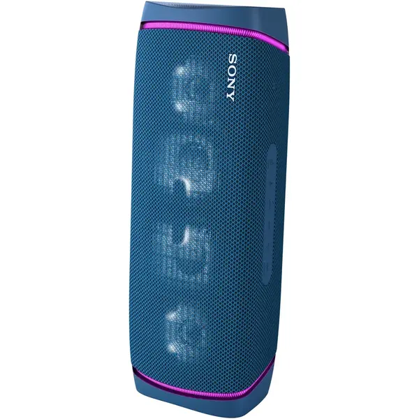 Boxa portabila Sony SRS-XB43L, Extra Bass, Efect de lumini, Rezistenta la apa IP67, Bluetooth 5.0, NFC, Autonomie 24 ore, Microfon, USB Type-C, Albastru
