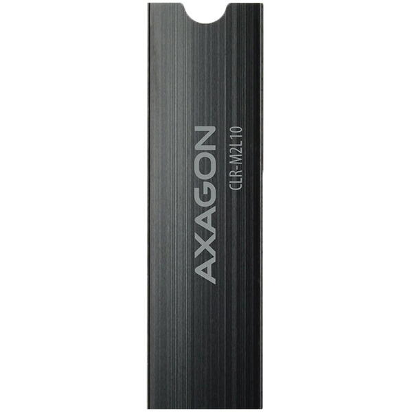 Cooler Pasiv AXAGON CLR-M2L10, pentru SSD M2, 80mm, Corp din aluminiu, Banda transfer termic inclusa, inaltime 10mm