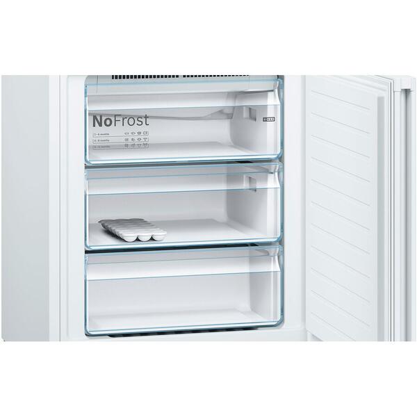 Combina frigorifica Bosch KGN49XW306 Seria 4, 435 l, No Frost, VitaFresh Plus, H 203 cm, Alb
