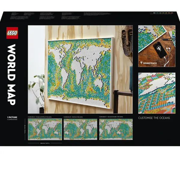 LEGO® LEGO ART - Harta lumii 31203, 11695 piese
