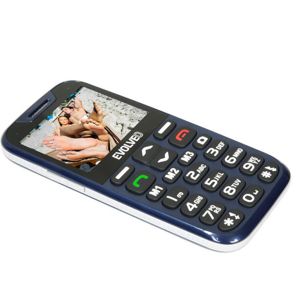 Resigilat: Telefon pentru vârstnici Evolveo EasyPhone XD, EP600, Albastru