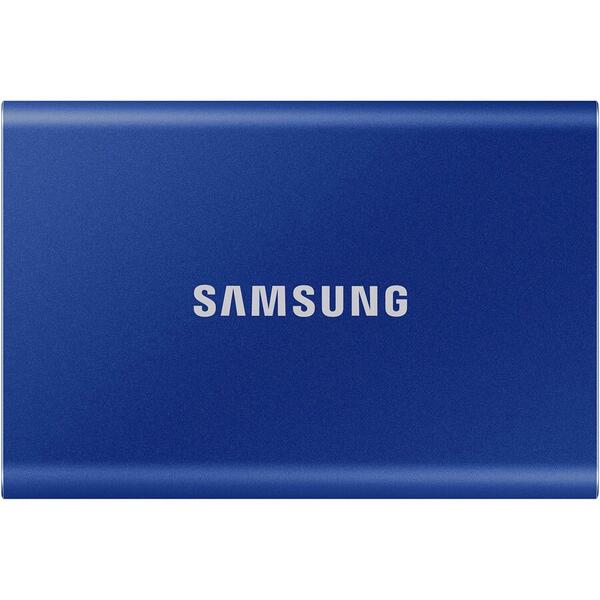SSD extern Samsung T7 portabil, 1TB, USB 3.2, Indigo Blue
