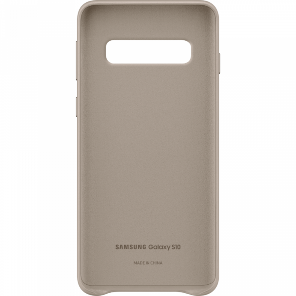 Husa Protectie Spate Samsung Leather Cover pentru Samsung Galaxy S10, EF-VG973LJEGWW - Gray
