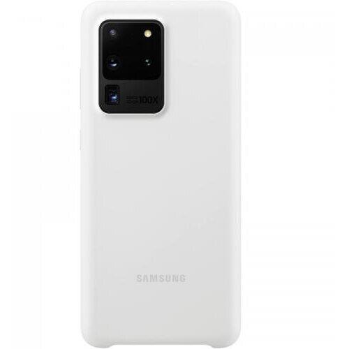 Husă din silicon Samsung pentru Galaxy S20 Ultra, alb