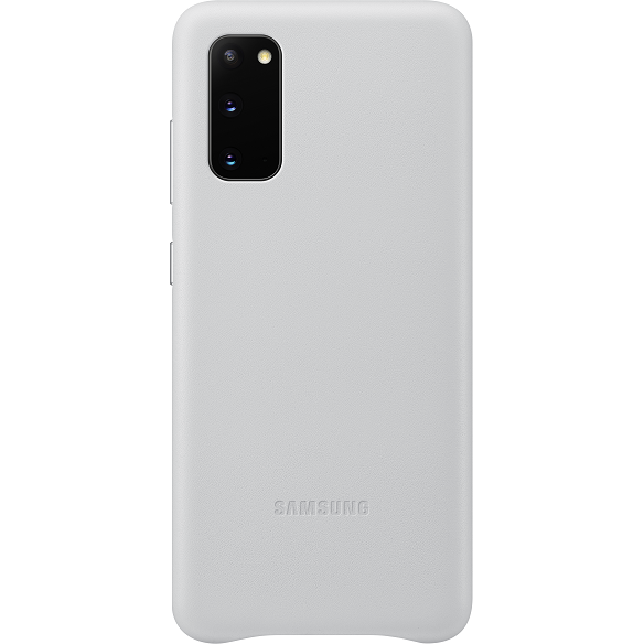 Husă din plastic Samsung din piele naturală pentru Samsung Galaxy S20 Plus (SM-G985F) gri deschis