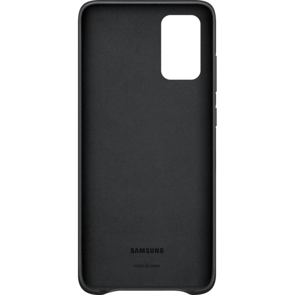 Husa de protectie Samsung Leather Cover pentru Galaxy S20 Plus, Negru