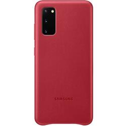 Carcasa pentru SAMSUNG Galaxy S20, EF-VG980LREGEU, piele naturala, rosu